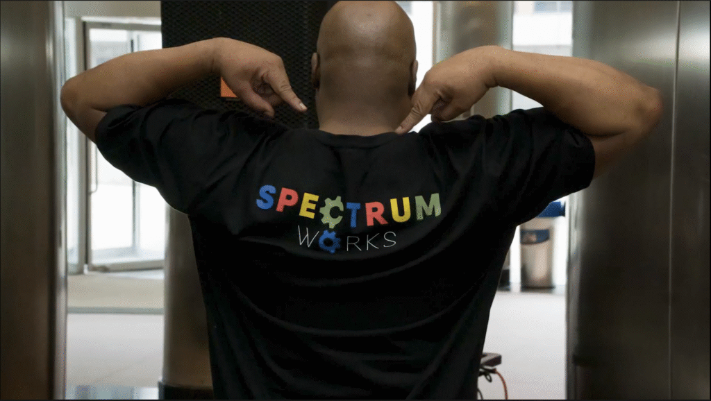 Volunteer at spectrum works job fair